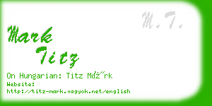 mark titz business card